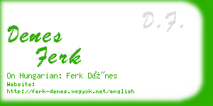 denes ferk business card